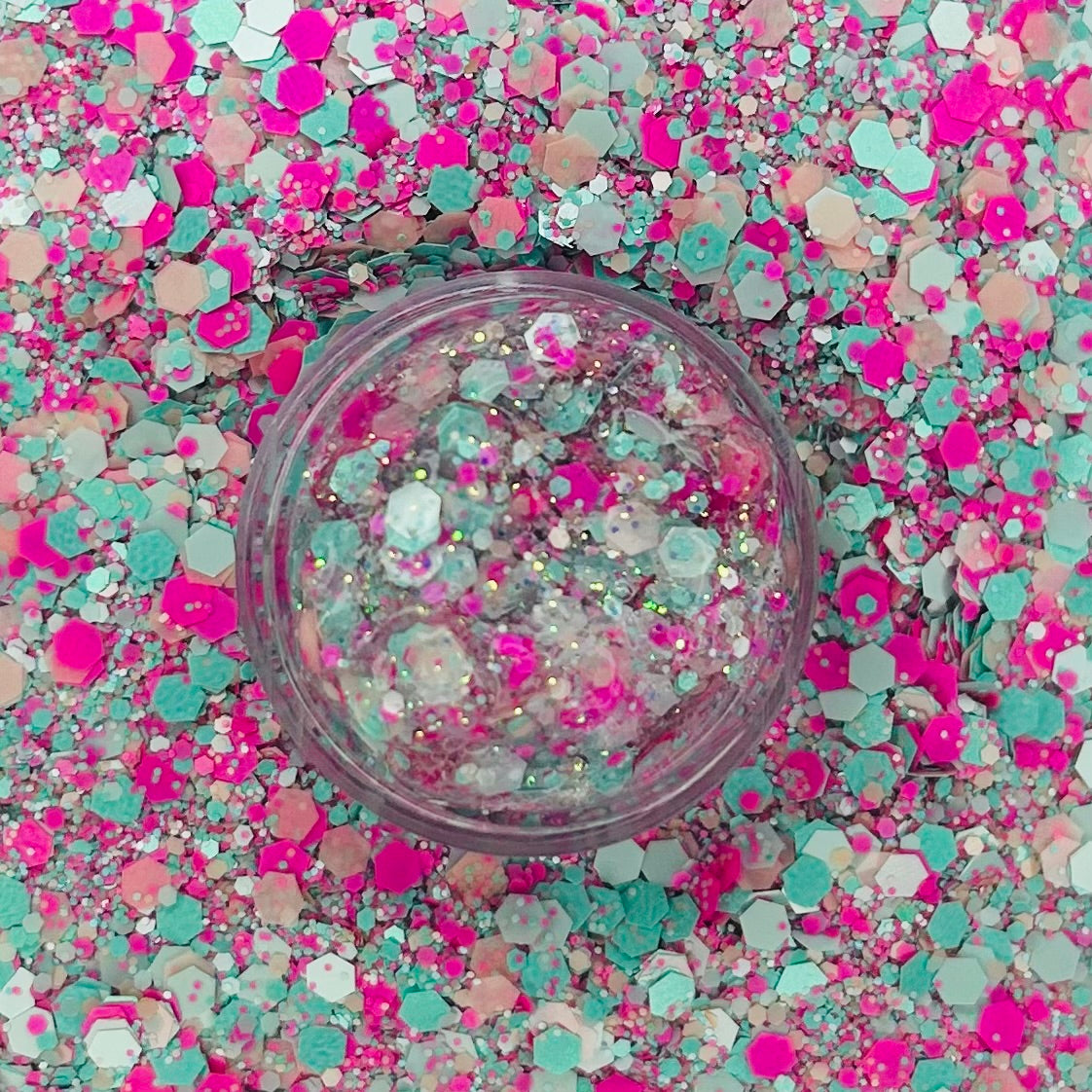 Luau hair glitter