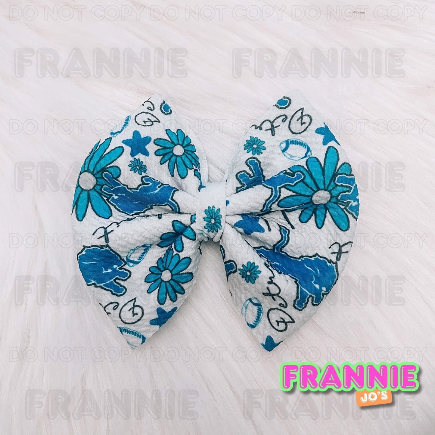 Football 5” bow clips