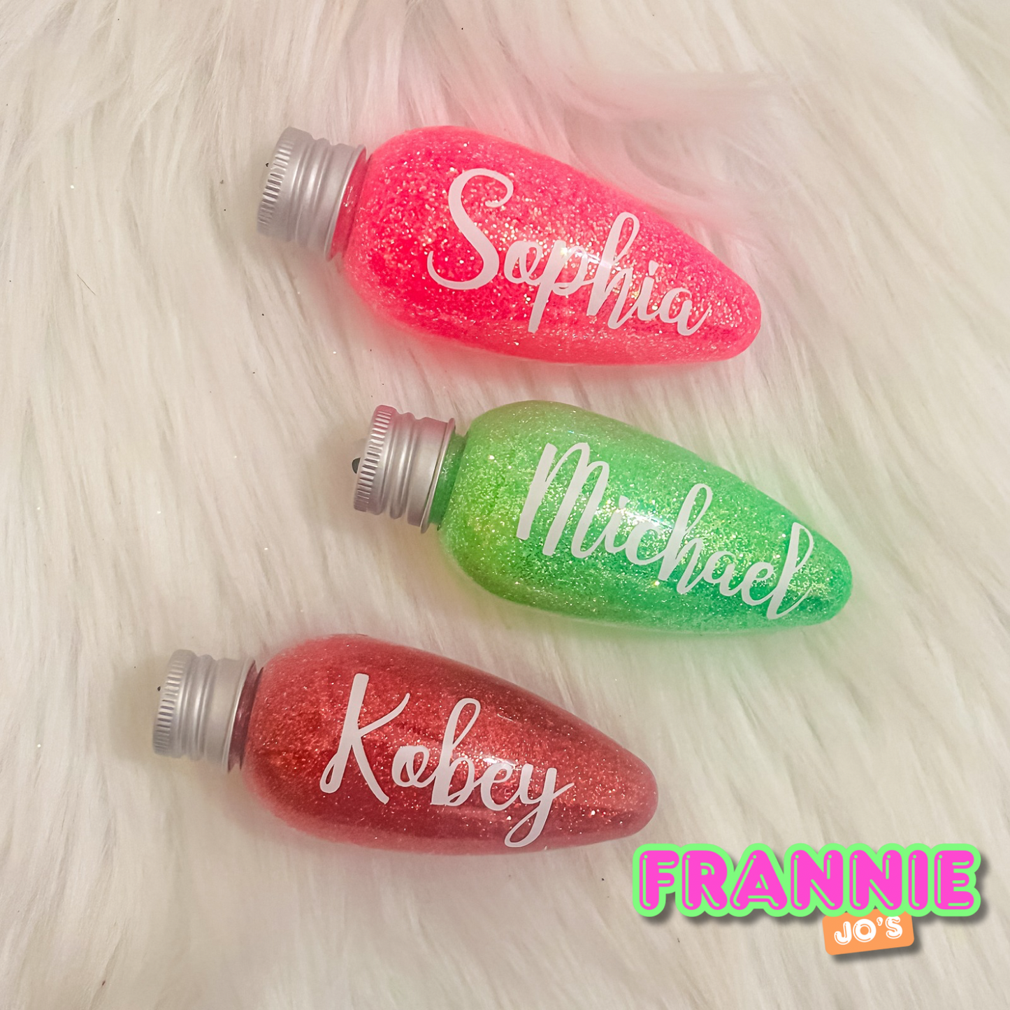 Personalized glitter ornaments (MOQ 10)