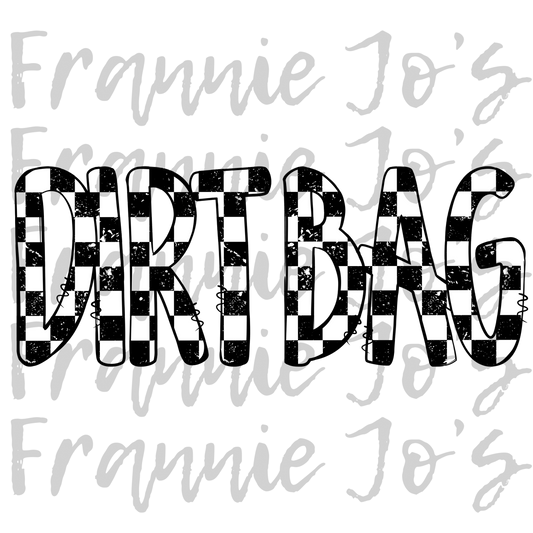 Dirtbag distressed checkered png