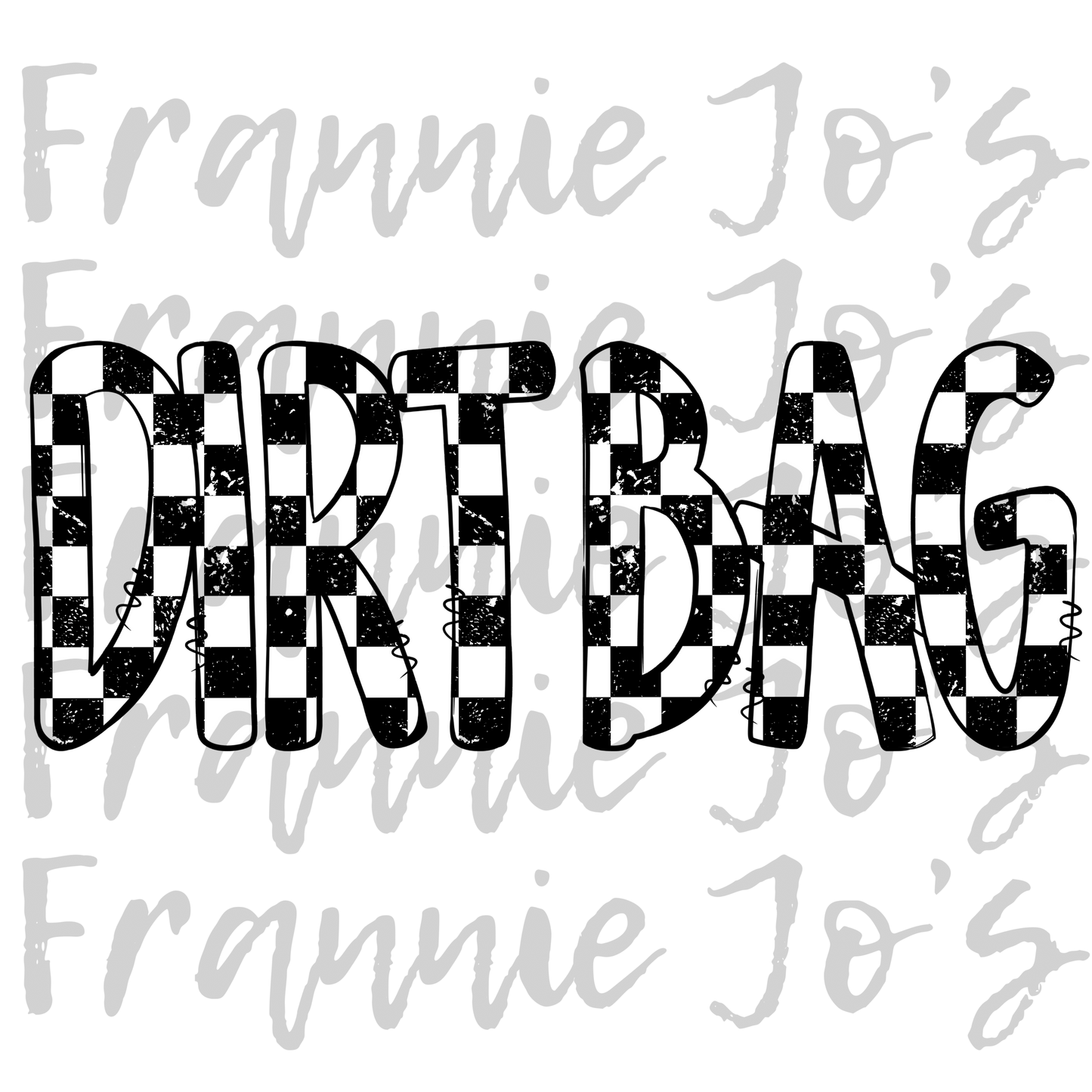 Dirtbag distressed checkered png