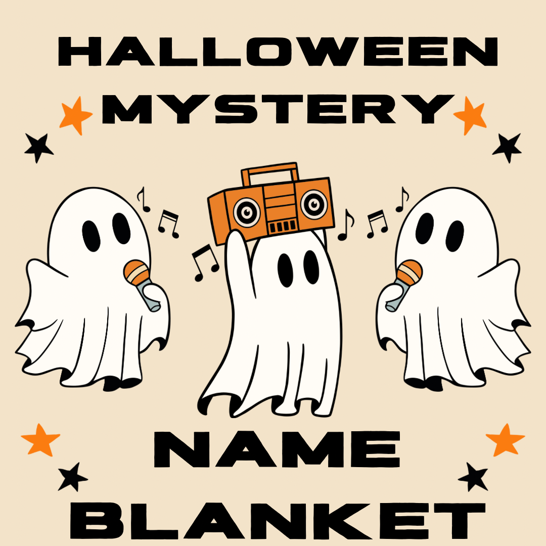 Mystery Halloween name blanket