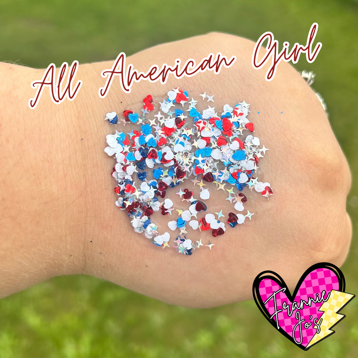 4th of July hair glitter