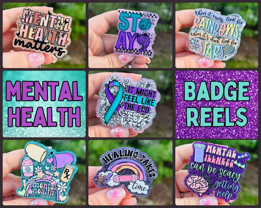 Mystery mental health badge reel