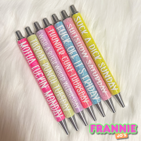 Days of the week pens