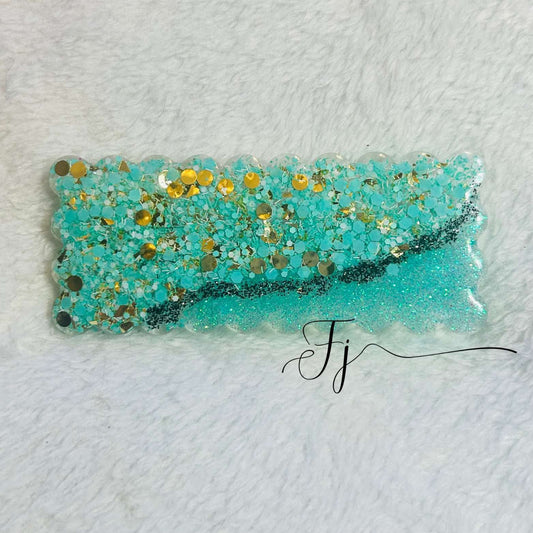 Turquoise river hair clip