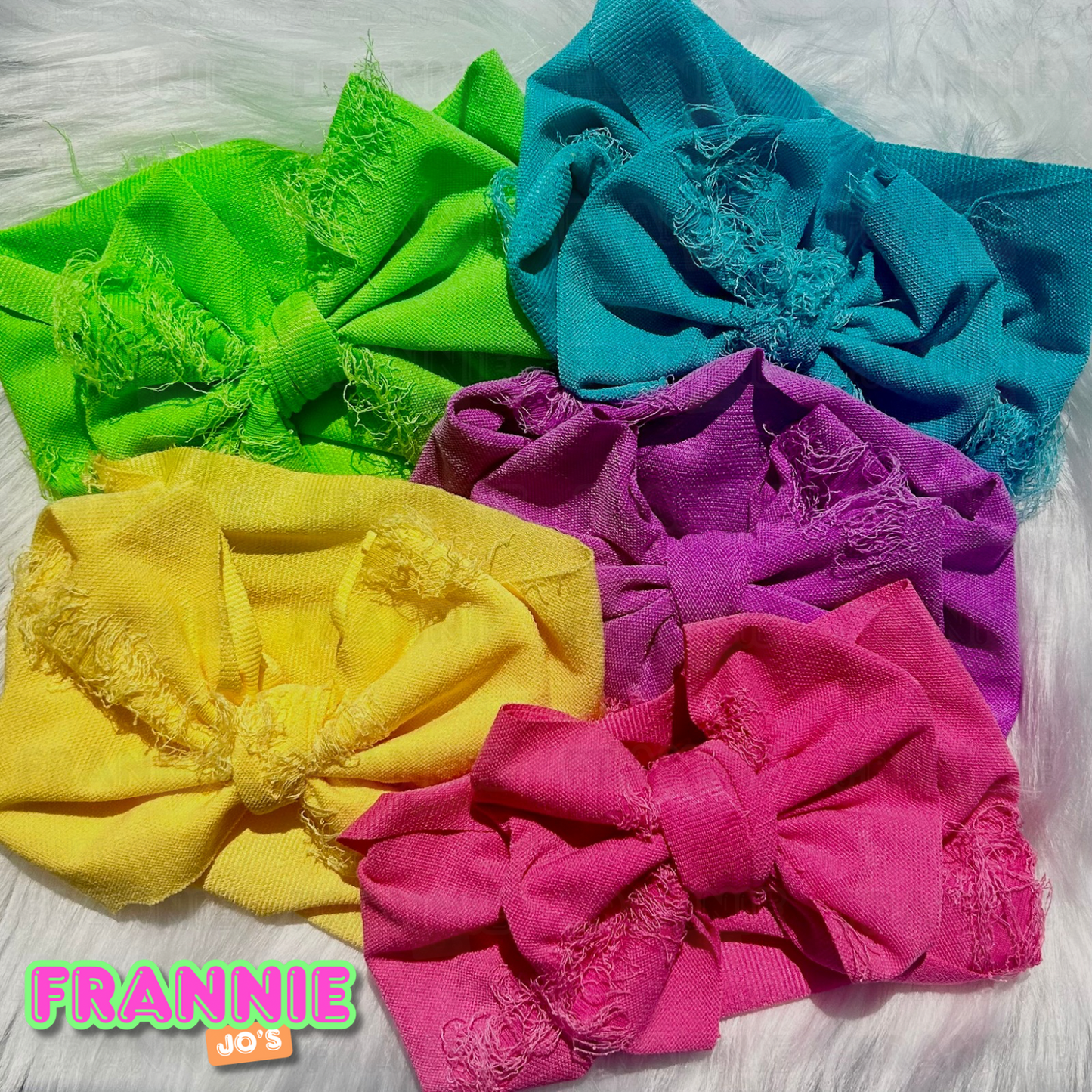 Neon distressed baby headwrap