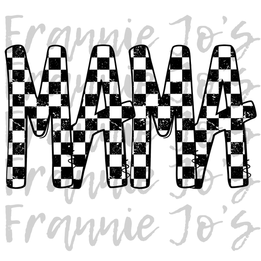 Distressed mama checkered png