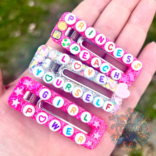 Themed hair clips (MOQ 4)-