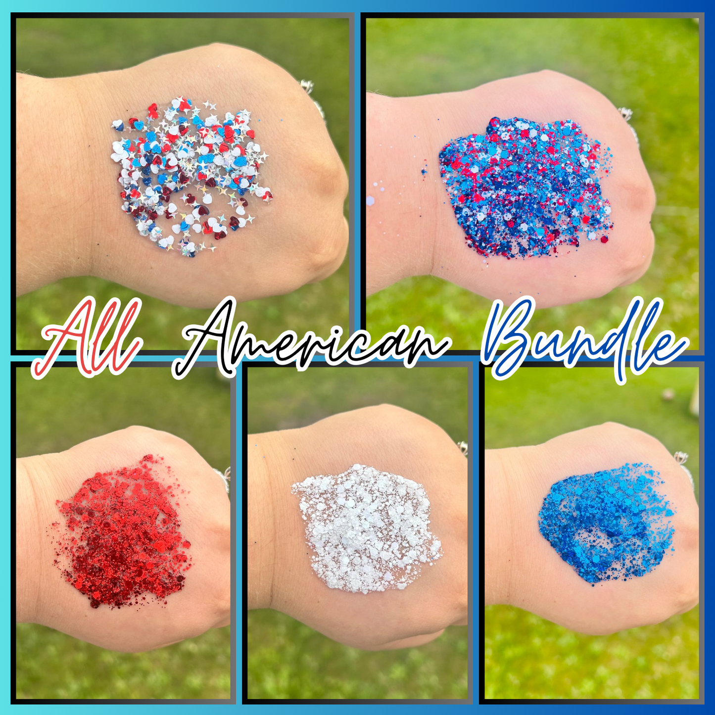 All American hair glitter bundle