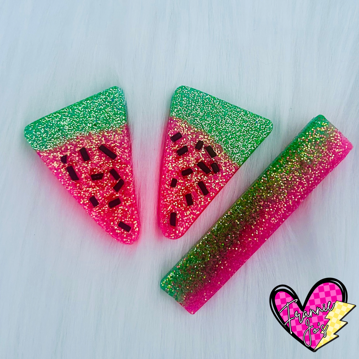 Watermelon hair clip set (MOQ 3)