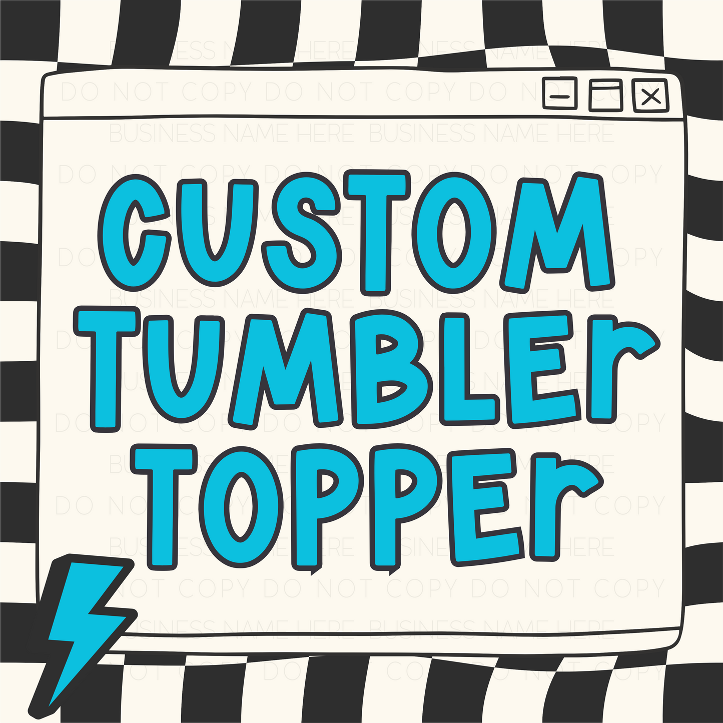 Custom tumbler topper