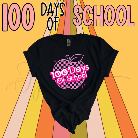 100 days of school (pink apple)