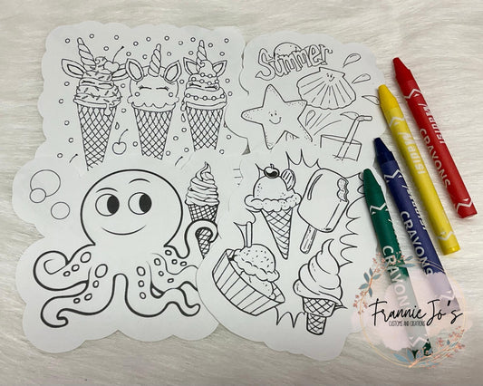 Custom coloring stickers