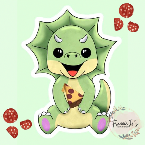 Pizza Dino Sticker