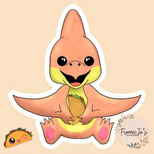 Taco Dino Sticker