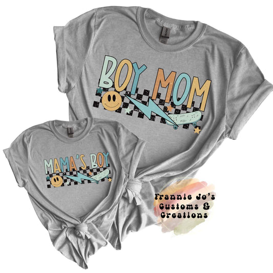 Boy mom/mama’s boy checkered bundle