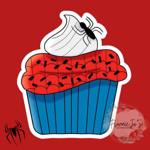 Spiderweb cupcake sticker